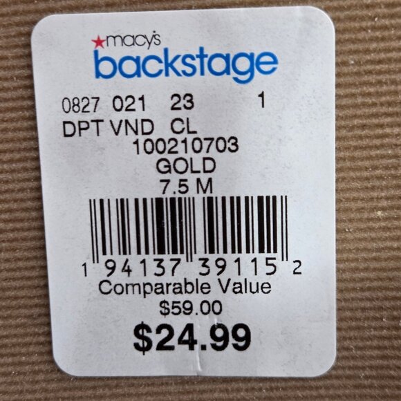 NWOT Metropolitan View Women's Gold Bow Sandals - Picture 6 of 6